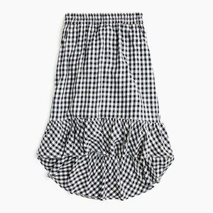 NEW J. Crew Pull-on Midi Skirt in Gingham